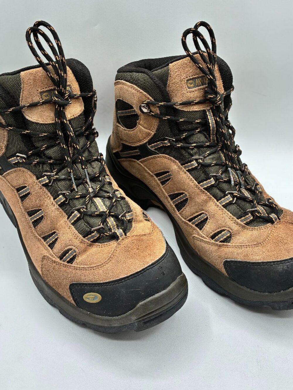 Hi-Tec Bandera Mid Waterproof Hiking Boots, Bone/Brown/Mustard, Men's 13 M US